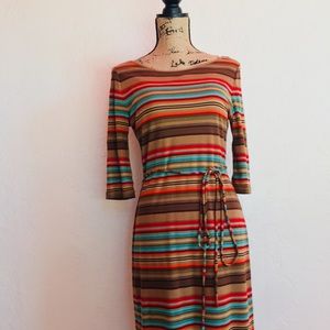 Ralph Lauren Dress Striped Southwestern Colors